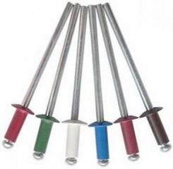 Заклепка вытяжная 4,8*10 , оцинкованные, комб., серый графит RAL 7024
