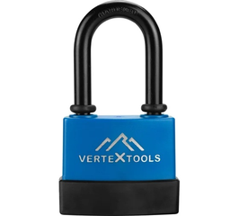 Замок навесной всепогодный 70мм, удлиненная дужка VERTEXTOOLS